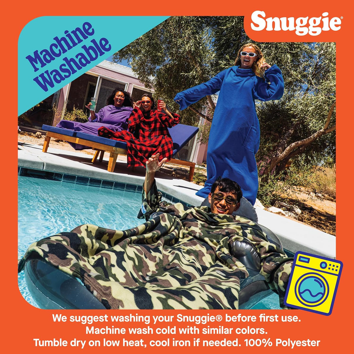 Snuggie The Original Wearable Blanket With Sleeves & Pockets | Cozy Oversized Throw for Adult Men & Women | One Size, 71x54