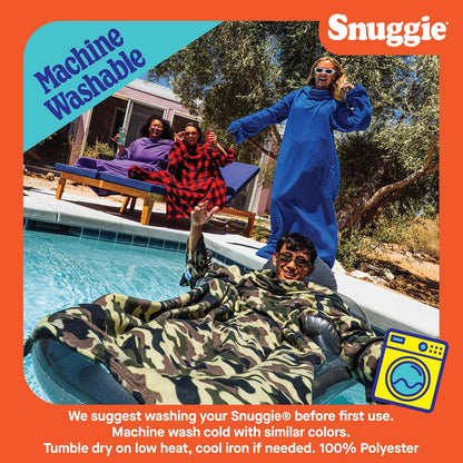 Snuggie The Original Wearable Blanket With Sleeves & Pockets | Cozy Oversized Throw for Adult Men & Women | One Size, 71x54