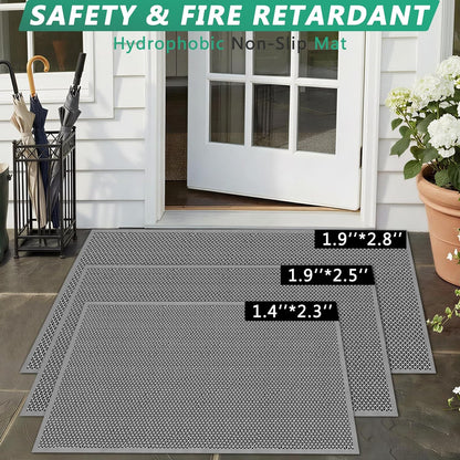 WochiTV Non Slip Drainage Mats PVC Pool Floor Mat 0.23'' Thick Outdoor Indoor Parking Space Mat for Bathroom Garage Basement Backyard Commercial Kitchen 3x16.6Ft
