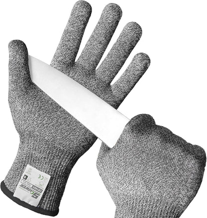 Schwer SlicePro ANSI Cut Resistant Gloves, Food Grade Cutting Glove for Kitchen Food Prep, Mandoline Gloves for Meat Cutting, Oyster Shucking, Fish Fillet Processing, PR1501-G, L | Non PFAS, No Glass Fiber, for Kitchen Food Prep, Mandolin Slicing, Meat