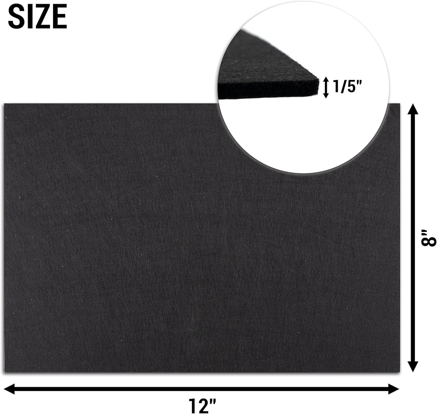 5 Pack Felt Furniture Pads 12"x8" Heavy Duty 1/5" Self Adhesive Felt Sheets Protector Felt Pads for Hardwood Floors Cuttable Furniture Pads for Furniture Feet Bed Chair Couch Table Legs