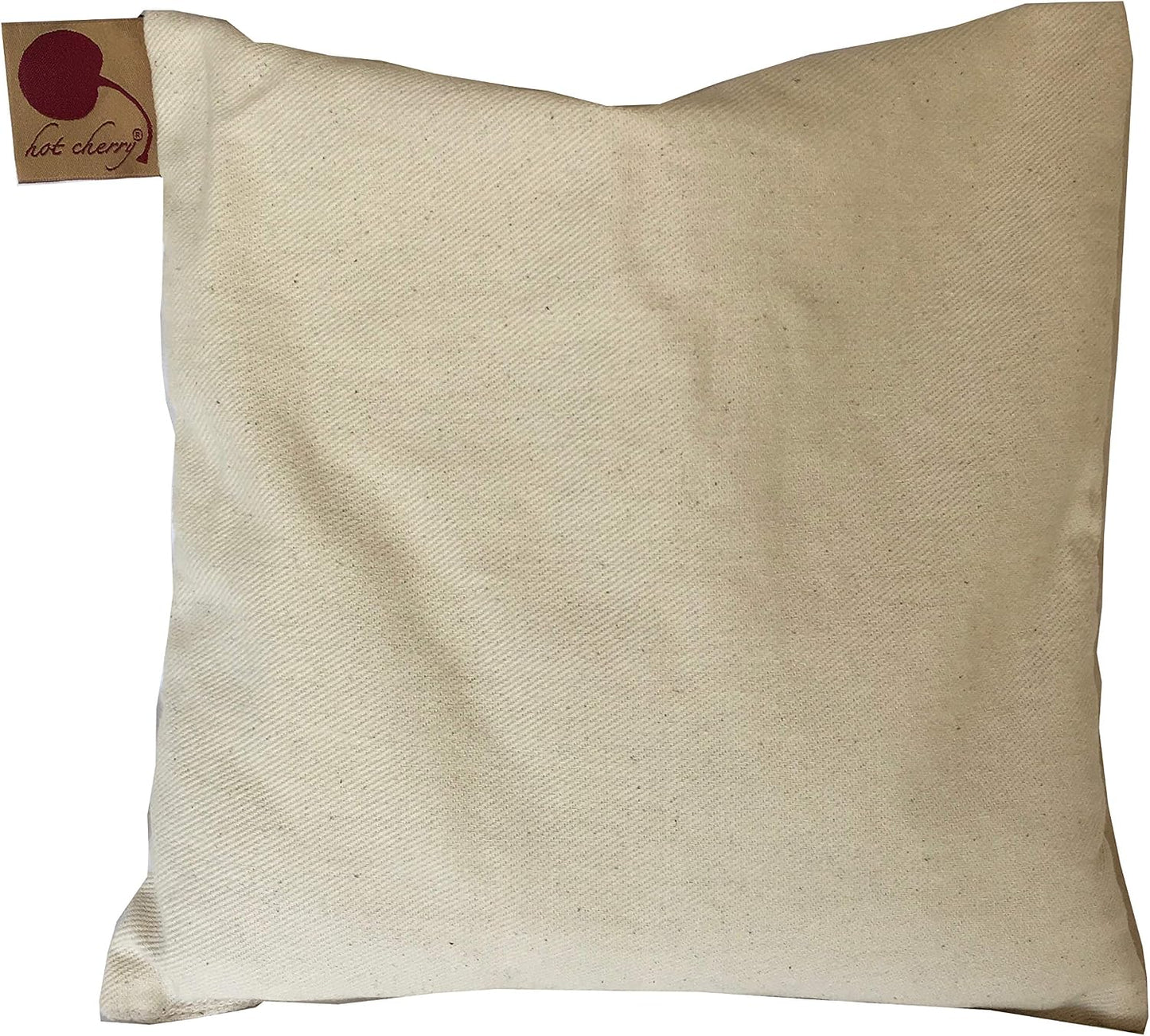 Square Red Ultra-Suede Microwavable Cherry Pit Pillow, Hot/Cold Compress | Sustainable Heating Pad, Moist Heat Muscle Joint Pain Relief