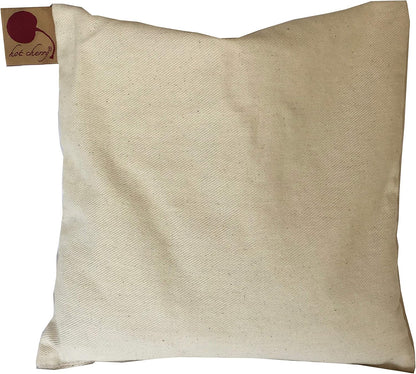 Square Red Ultra-Suede Microwavable Cherry Pit Pillow, Hot/Cold Compress | Sustainable Heating Pad, Moist Heat Muscle Joint Pain Relief