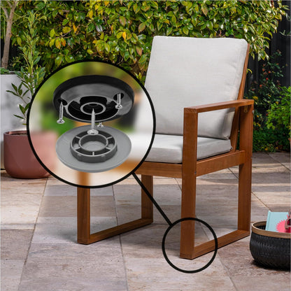 GorillaGlides 1 Inch Chair Sliders/Furniture Floor Protectors (16 Furniture Glides) Self-Adhesive Screw On Chair Glides for Sliding on Low-Pile Carpet & Hard Surface Floors, Round