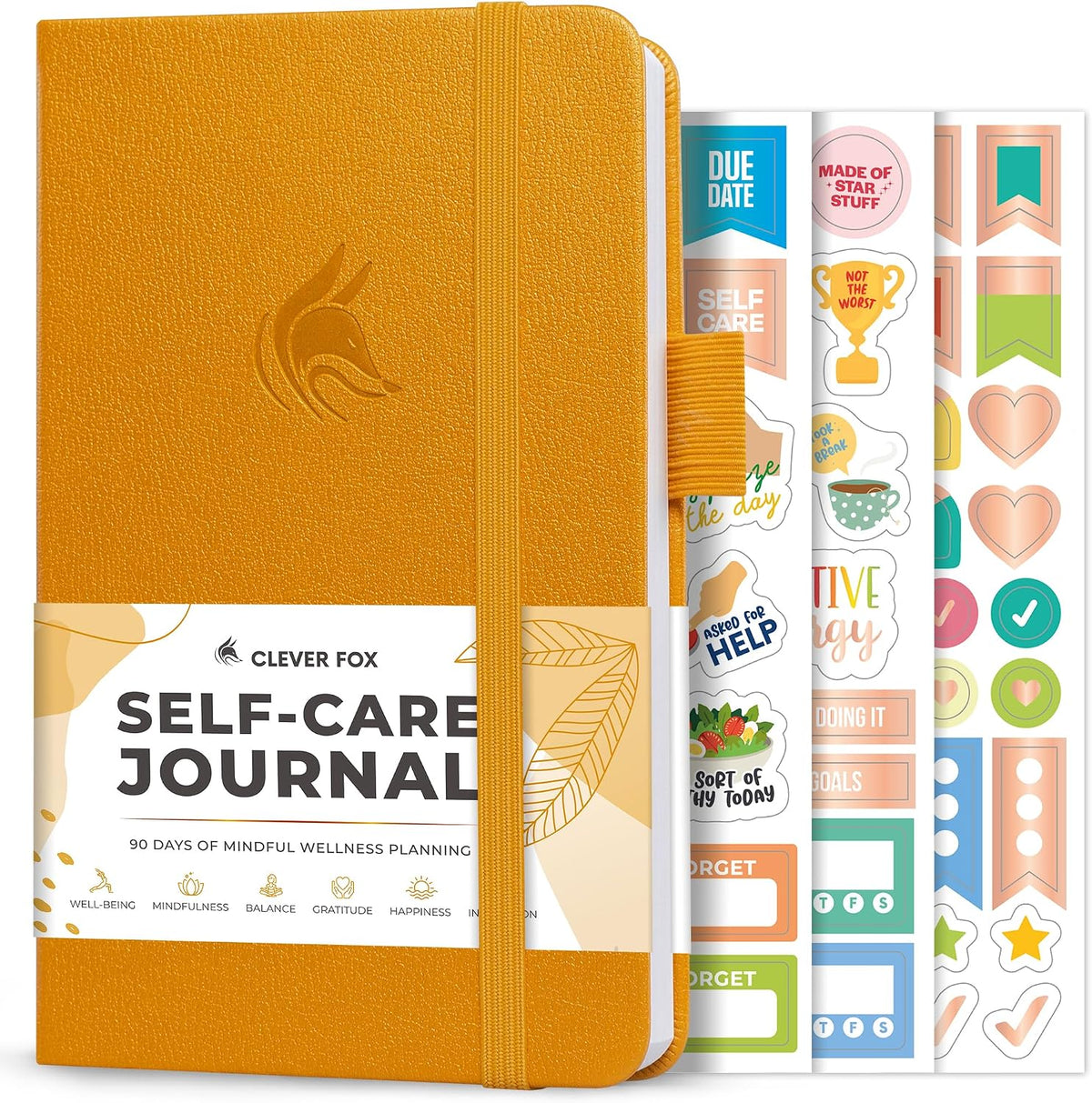 Clever Fox Self-Care Journal for Women, Daily Planner 5.8x8.3 Mystic blue