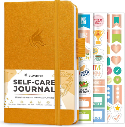 Clever Fox Self-Care Journal for Women, Daily Planner 5.8x8.3 Mystic blue