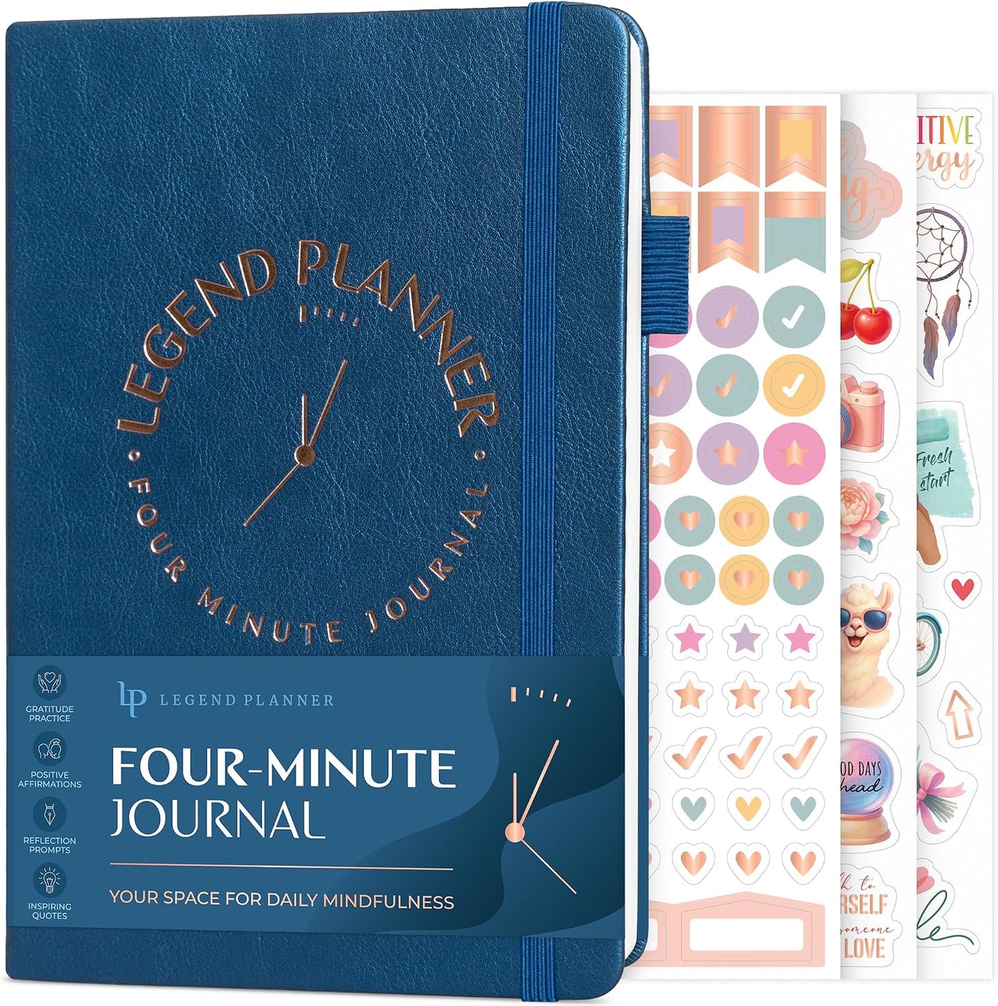 Legend Four-Minute Journal with Prompts & Habit Tracker – Daily Gratitude Journal for Women & Men – Guided Positivity, Self-Reflection & Affirmation Notebook (Lavender)