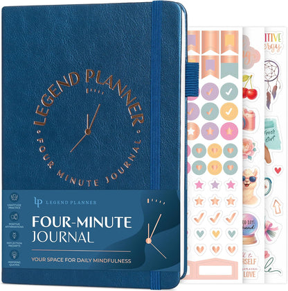 Legend Four-Minute Journal with Prompts & Habit Tracker – Daily Gratitude Journal for Women & Men – Guided Positivity, Self-Reflection & Affirmation Notebook (Lavender)