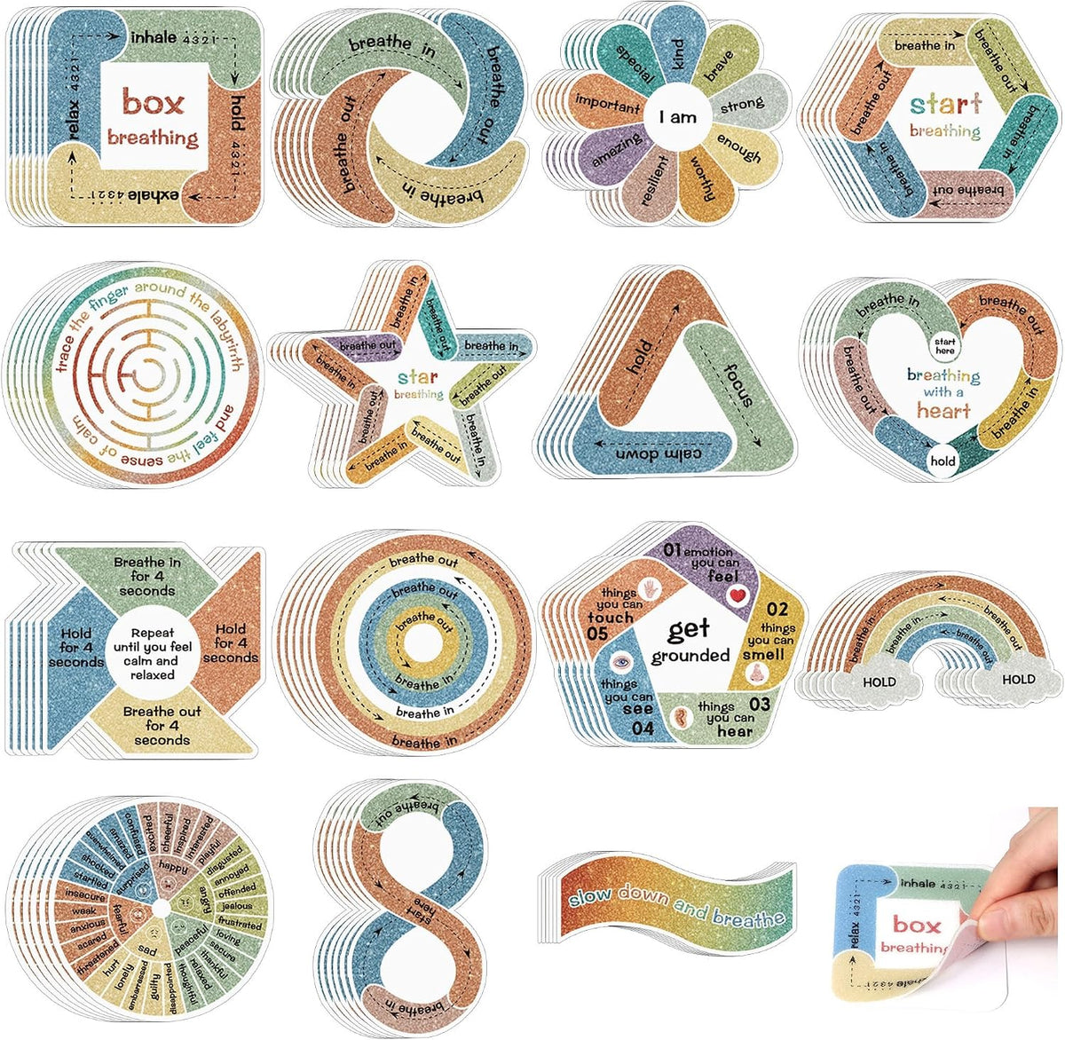 150Pcs Calm Stickers Anxiety Sensory Stickers Anxiety Relief Items(150)