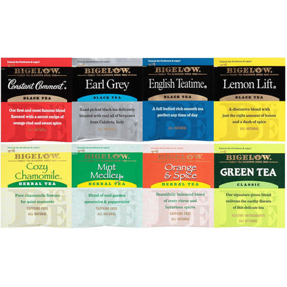 Bigelow Tea, Caffeine Free, 6 Flavor Herbal Tea Variety Pack, Pack of 6