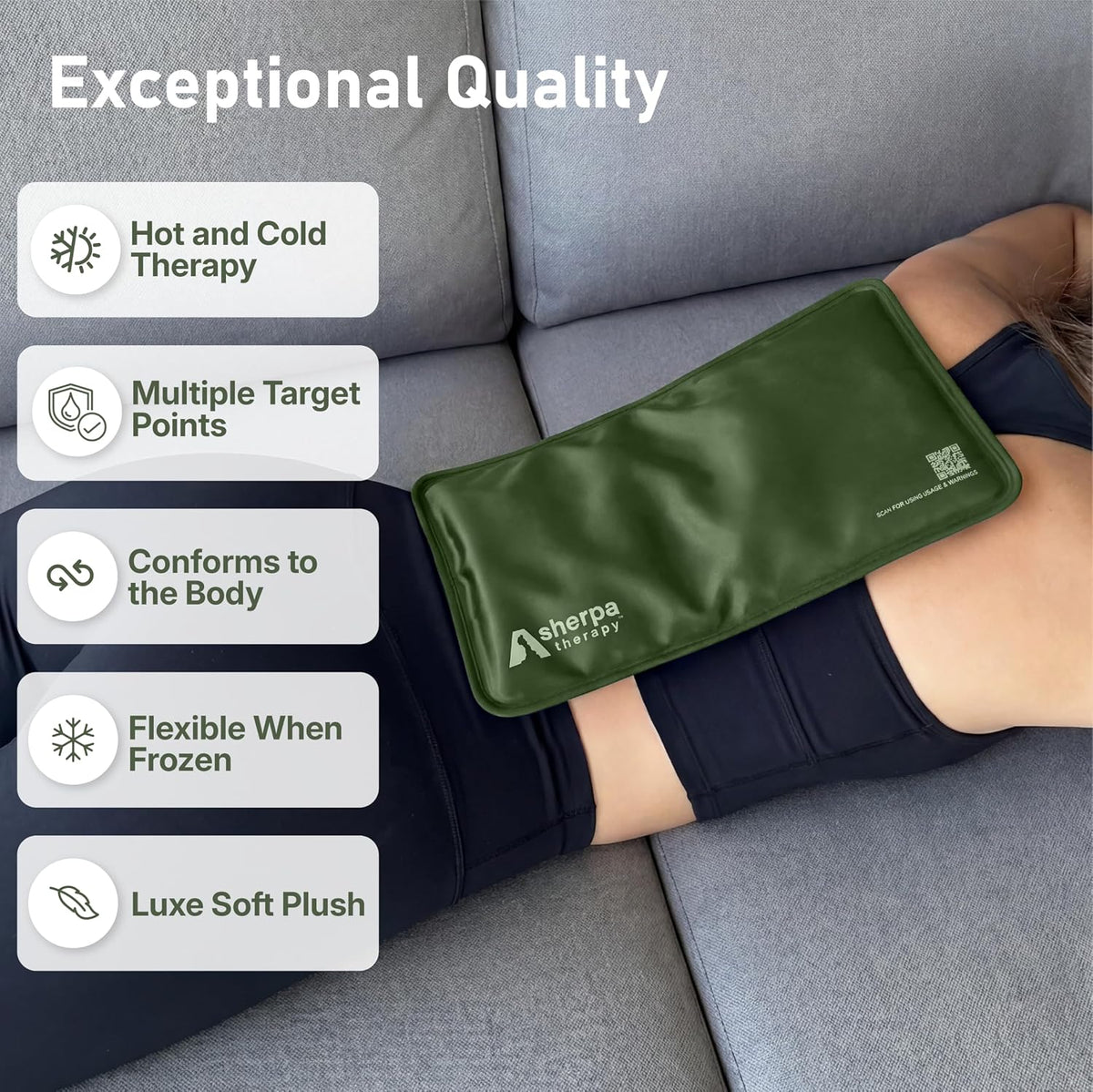 Medium Flexible Gel Ice Packs Reusable - Hot and Cold Soft Ice Packs for Injuries Reusable for Ankle, Arm, Foot, Leg, Back Pain Relief - 8" x 12" - Purple