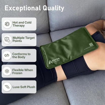 Medium Flexible Gel Ice Packs Reusable - Hot and Cold Soft Ice Packs for Injuries Reusable for Ankle, Arm, Foot, Leg, Back Pain Relief - 8" x 12" - Purple