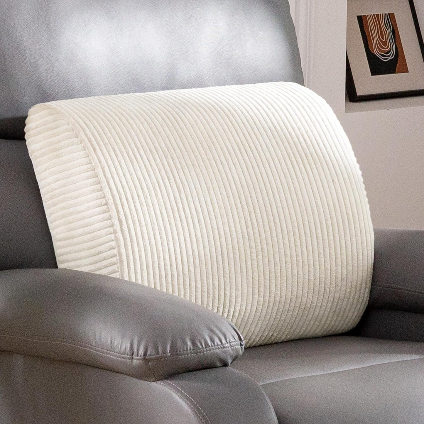 HIGOGOGO Lumbar Support Pillow for Recliner Chair/Accent Chair/Couch, Memory Foam Back Support Cushion for Elderly, Recliner Cushions for Back Rest, Pain Relief, Reading, Washable Cover, Brown