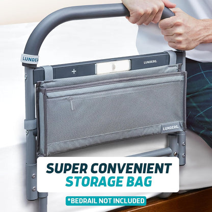 Lunderg Storage Bag for Bed Assist Rail - Replacement or Extra Bag | Lightweight & Perfect to Store Your Glasses, Remote, or Magazines