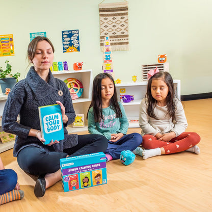 Open The Joy Jumbo Calming Cards, SEL Mindfulness Cards for Kids 3+