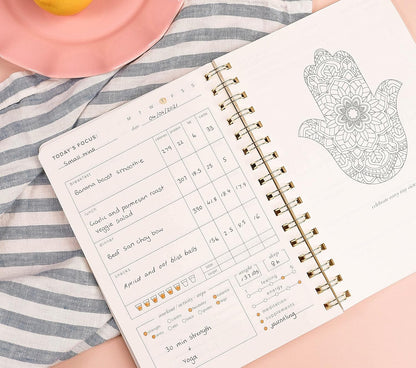 Kunitsa Co. Food and Exercise Journal for Women, Pink