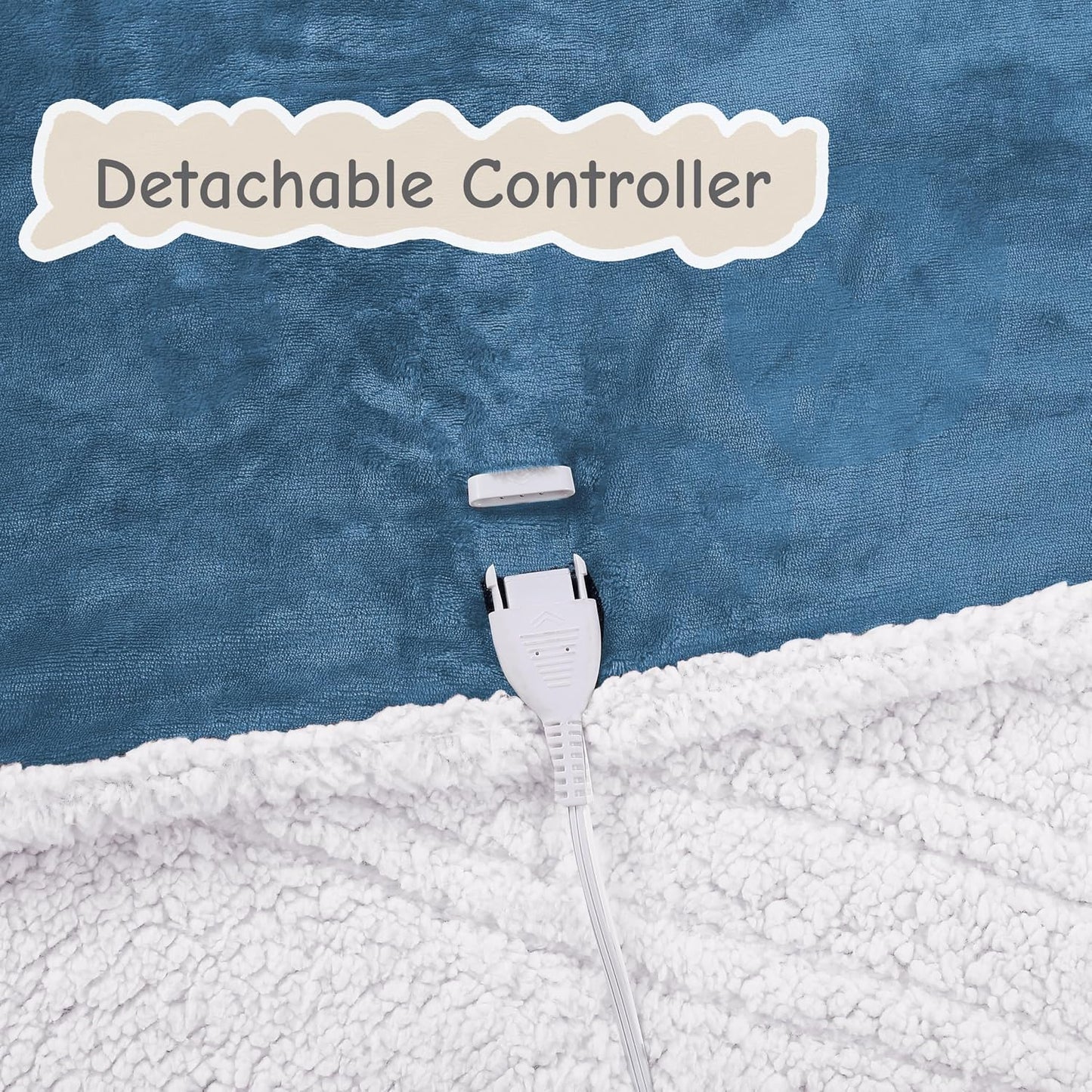 Soypipo Electric Heated Throw Blanket 50"x60", Faux Fur Plush with 4 Heat Settings & 2/4/8/10H Auto Shut-Off, Overheat Protection, Machine Washable, for Office & Chair, Dark Grey