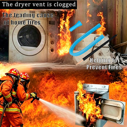 Dryer Vent Cleaner Kit Dryer Lint Cleaner Kit - Household Universal Vacuum Hose Attachment + Lint Brush for Easy Vent Cleaning, Hose Fit Most Vauum Cleaners to Improve Dryer Efficiency