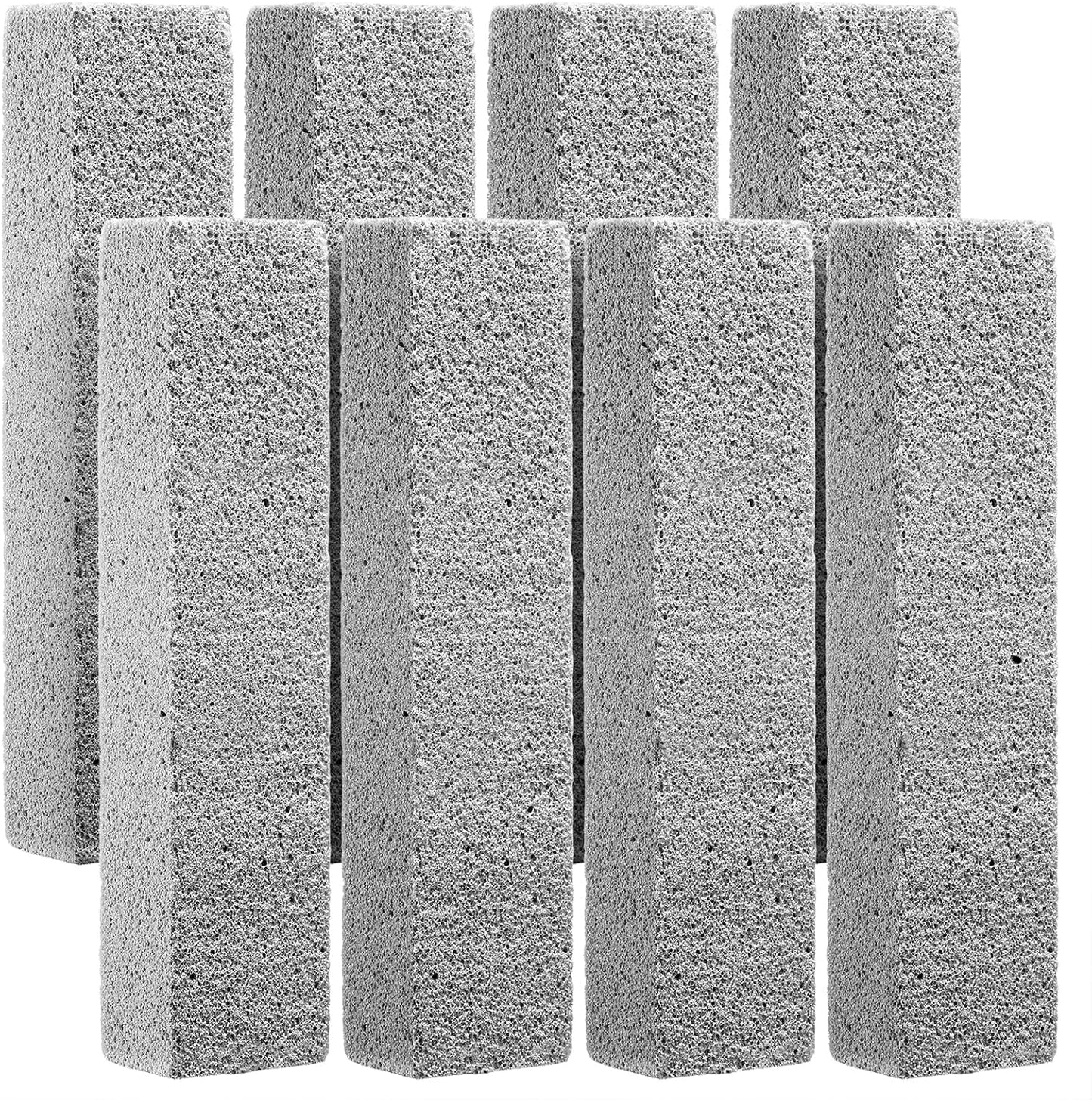 8 Pack Pumice Stone Toilet Bowl Cleaner for Hard Water Rings | Scouring Bars Remove Mineral Buildup, Limescale and Rust from Toilets, Sinks, Bathtubs, Grills and Pool Tile