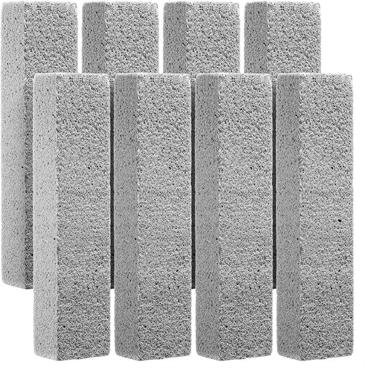 8 Pack Pumice Stone Toilet Bowl Cleaner for Hard Water Rings | Scouring Bars Remove Mineral Buildup, Limescale and Rust from Toilets, Sinks, Bathtubs, Grills and Pool Tile