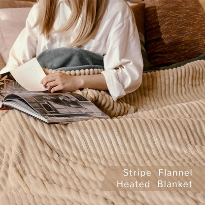 Heated Blanket 50x60”, 3 Hours Auto-Off Electric Blanket, Grey