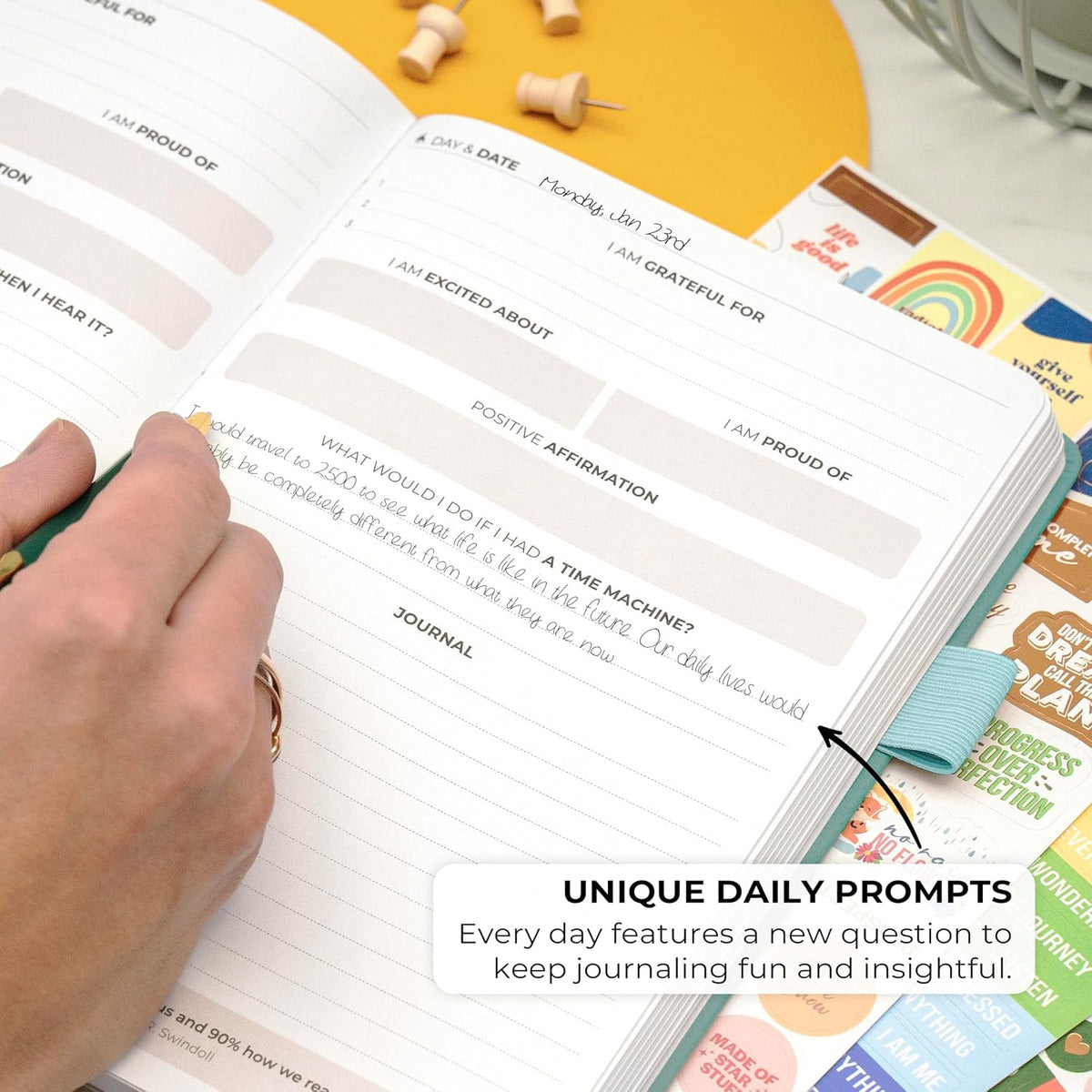 Clever Fox Positivity Journal for Women, 5-minute Gratitude, Seashell