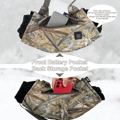 Heated Hand Muff, Electric Heating Hand Warmer Pouch, Suitable for Outdoor Hunting, Sports, Photography, Golf, Football in Cold Winter Keep Warmth (Batteries no Including)