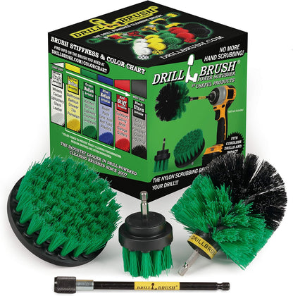 Drillbrush Shower Scrubber Drill Attachment - Car Detailing Tools - | Dishwasher Safe Drill Brush Scrubber For Cleaning Tubs, Sinks, Tile, Grout, Flooring, Carpet, Leather, Seats, Boats,