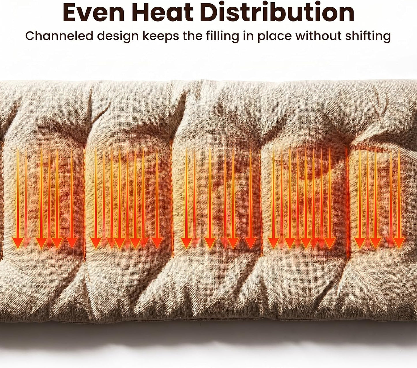 Microwavable Heating Pad with Washable Cover, Flaxseed Microwave Hot Pack, Moist Heat Compress Pillow for Hot & Cold Therapy, Non-Electric & Portable, 11.81 x 5.9 Inch