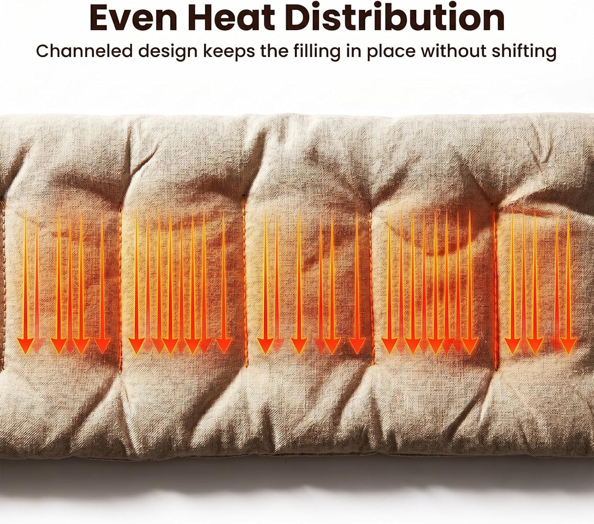 Microwavable Heating Pad with Washable Cover, Flaxseed Microwave Hot Pack, Moist Heat Compress Pillow for Hot & Cold Therapy, Non-Electric & Portable, 11.81 x 5.9 Inch