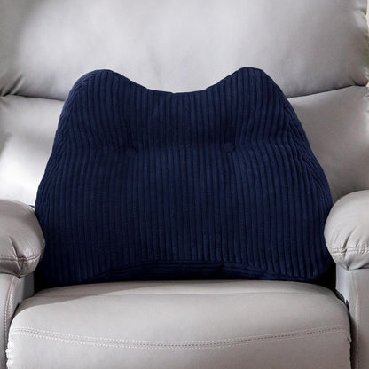 Lumbar Support Pillow for Recliner Chair/Accent Chair/Couch/Office Chair, Tufted Corduroy Back Support Cushion for Elderly, M-Shaped Recliner Cushions for Back Rest, Pain Relief, Reading, Dark Grey
