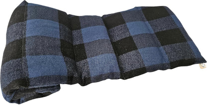 Microwavable LOVEwrap Neck & Shoulder Wrap Pad - Aroma - 6 X 24- Flax w/fine Mist of Calming Lavender Oil - subtly Scented - All Natural - Hot Cold Therapy Muscles Pain Relief - Orange Blue Flowers