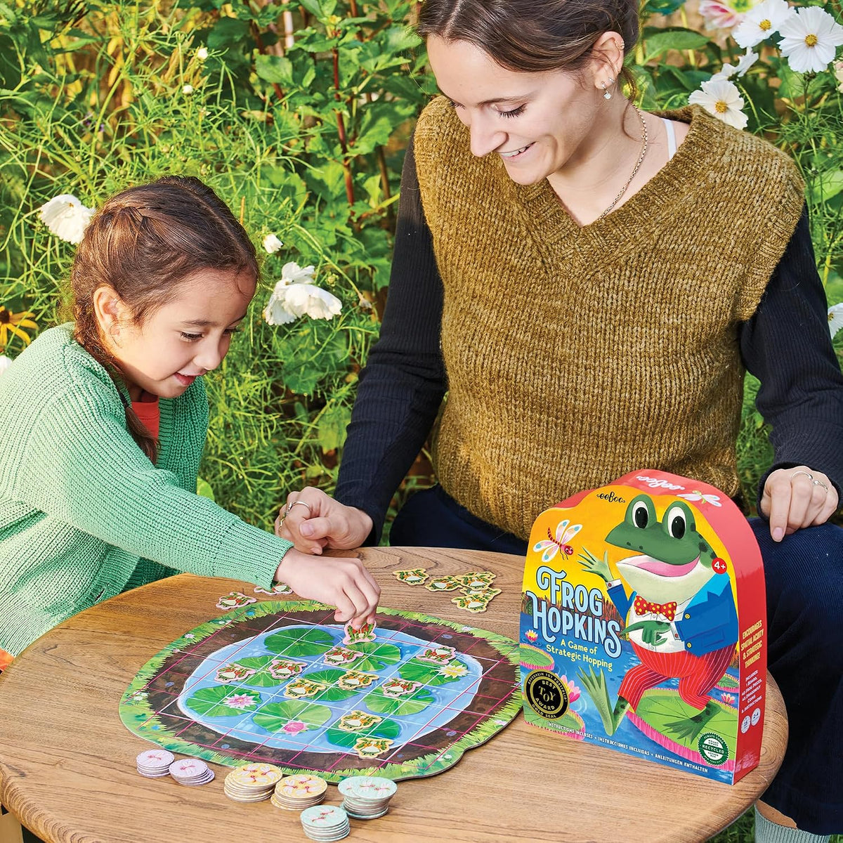 eeBoo Gathering a Garden Board Game - Award Winning Patience & Plant Counting Garden Game, Screen-Free Fun for 2-4 Players, Kids Ages 5 and up