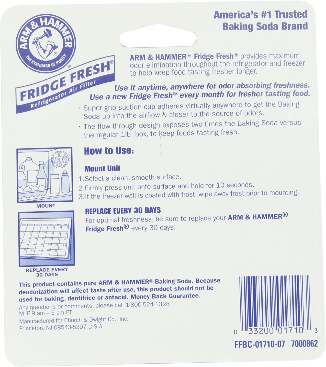 Arm & Hammer Fridge Fresh Refrigerator Air Filter (Pack of 4)