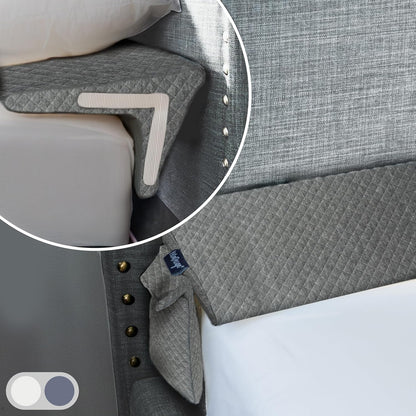 XetraDesign Bed Wedge Pillow for Headboard Gap Up to 7", Triangle Gap Filler for Bed, Mattress Wedge Gap Filler, Headboard Space Filler, Corner Pillow, White Queen 60"