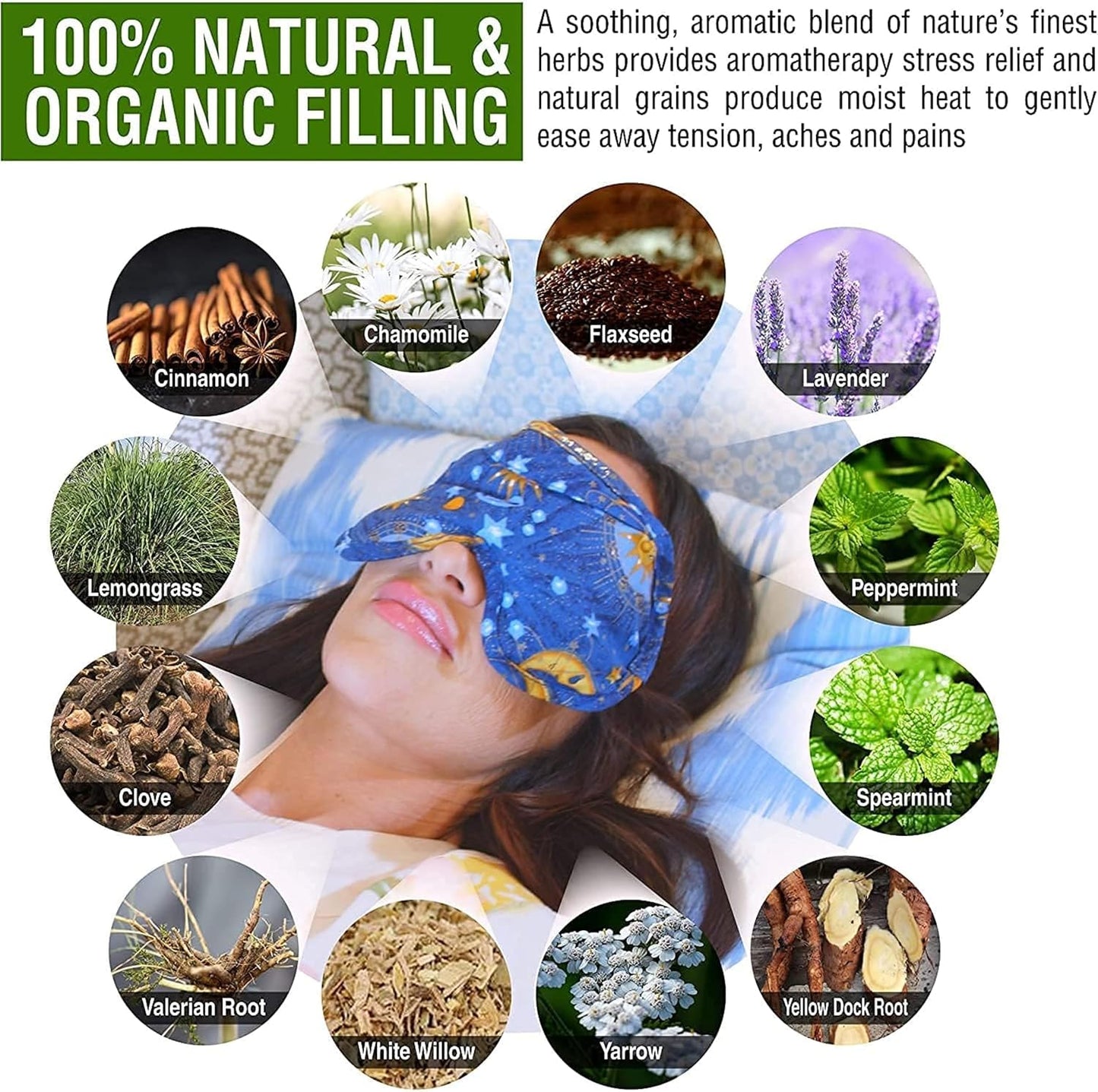 Nature's Approach Belted Lumbar Wrap, Assorted | Adjustable hook-and-loop belt secures this 12-herb rice & flaxseed wrap around the lower back