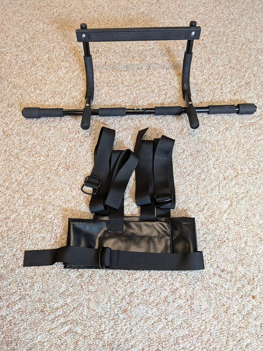 Sit and Decompress Back Stretcher 3 Minutes A Day Lumbar Traction Spinal Decompression - Inversion Table Alternative (Large Harness No Bar)