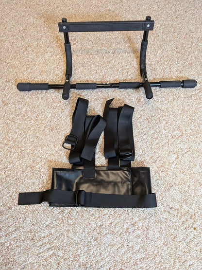 Sit and Decompress Back Stretcher 3 Minutes A Day Lumbar Traction Spinal Decompression - Inversion Table Alternative (Small Harness No Bar)