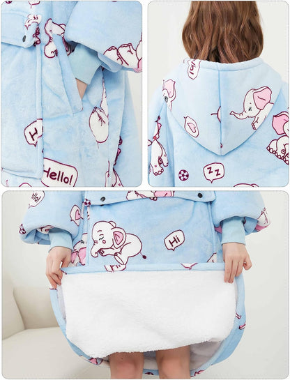Wearable Blanket Hoodie for Adults With Pocket Strawberry Hoodie | Sherpa, Fuzzy Blanket Hoodie, Oversized Sweatshirt Blanket, Kangaroo Pouch, Cute Birthday Gifts for Sister, Cute Stuff