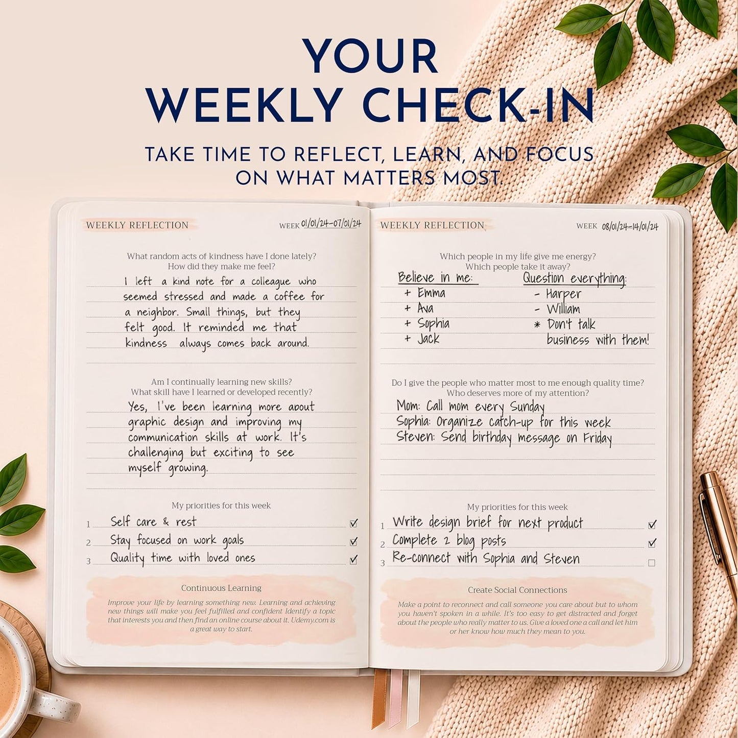 Premium Gratitude Journal for Men – 6 Month Guided Daily Prompts, Habit Tracker – Hardcover, 249 Pages, Lay Flat, 100gsm Paper – Mens Mindfulness Gifts, Mental Health, Self Mastery, Gift Boxed
