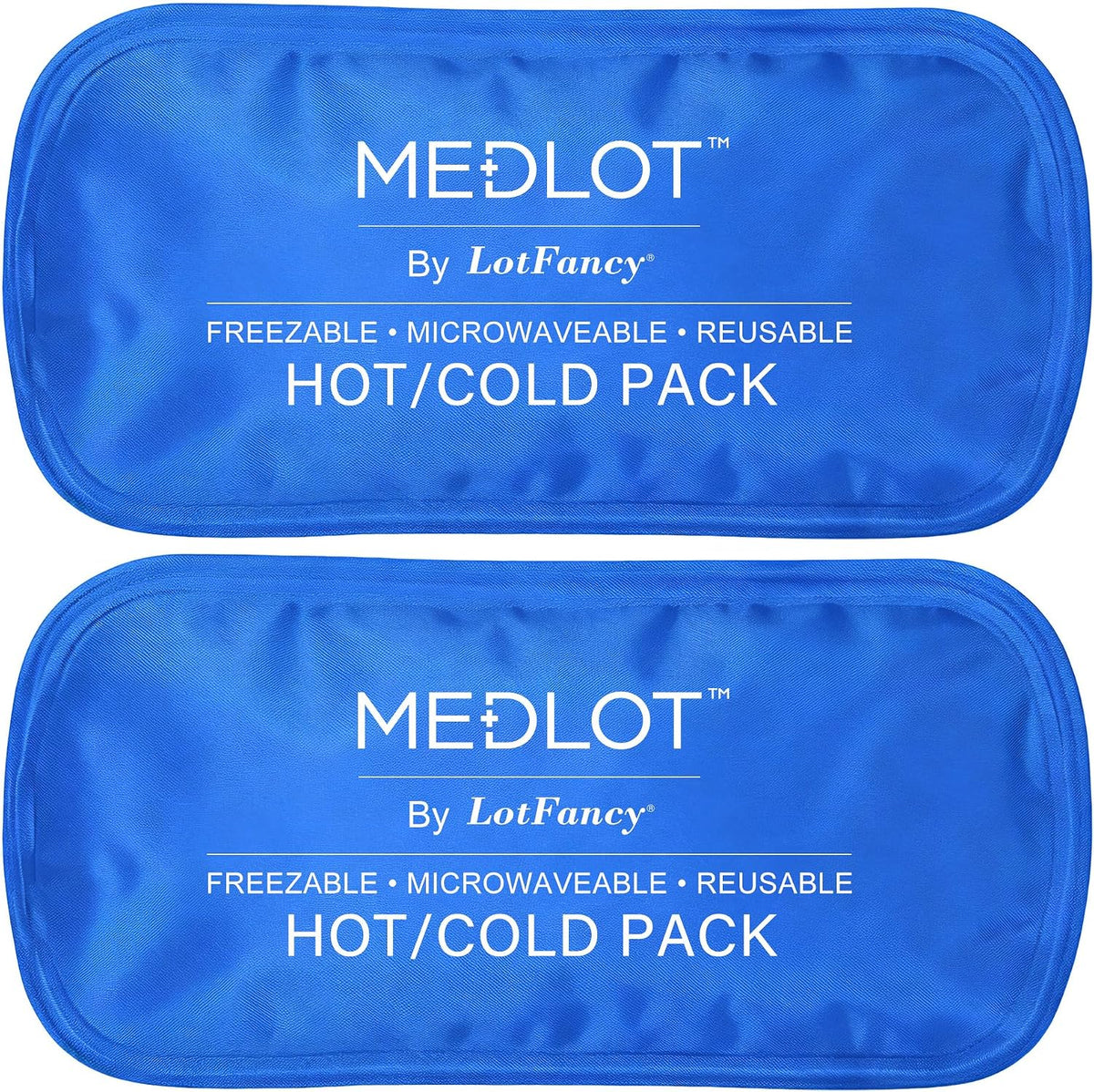 LotFancy Gel Ice Packs, 2pc Reusable Hot Cold Pack for Therapy, Heating Cooling Gel Pad, Pain Relief for Face, Head, TMJ, Wisdom Teeth, Oral Facial Surgery, Sport Injuries, Migraine, Muscle Joint