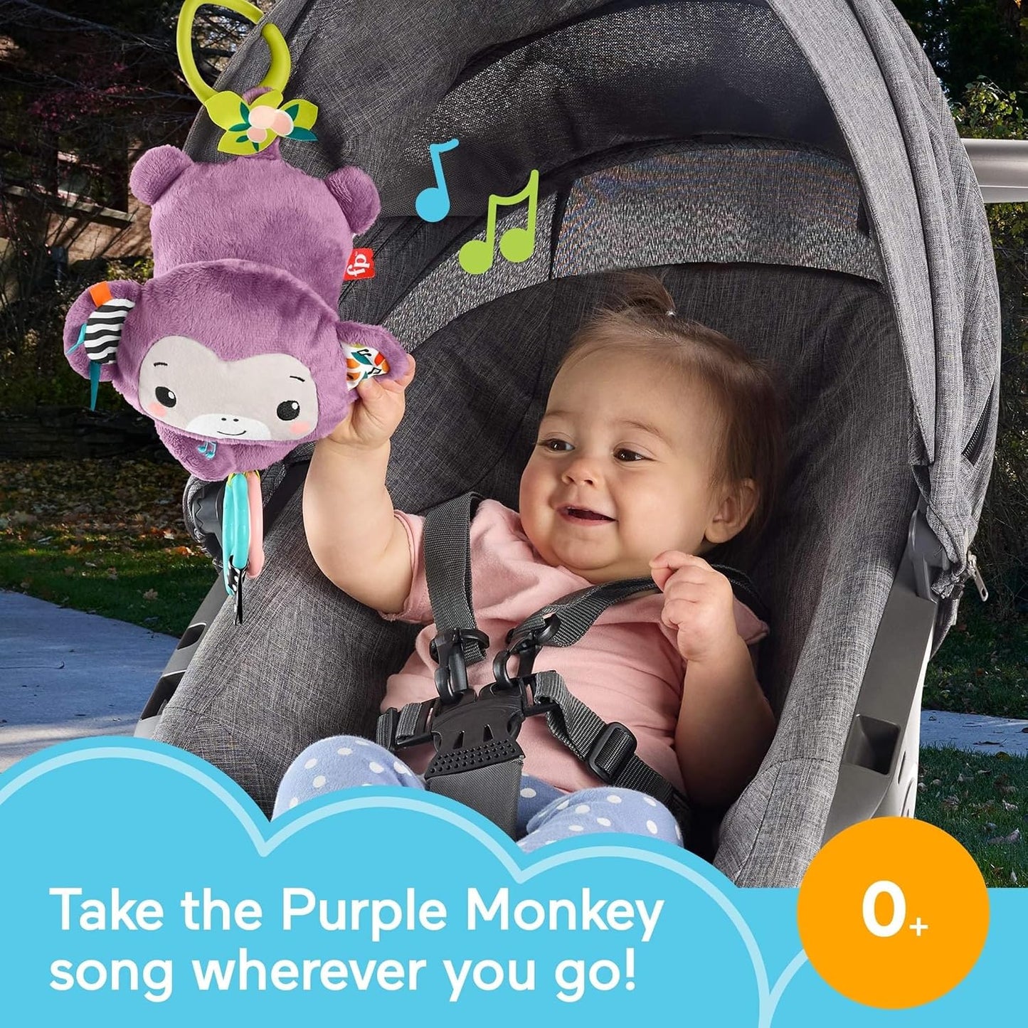 Fisher-Price Baby Toy On-the-Go Koala Soother, Plush Portable Sound Machine with White Noise & Music for Newborns Ages 0+ Months