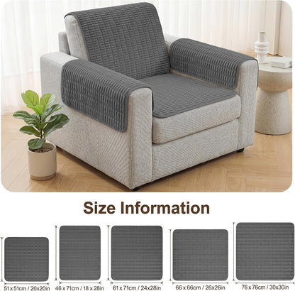 Foxdecor Couch Arm Covers for Sofa Arm Chair Covers Set of 2