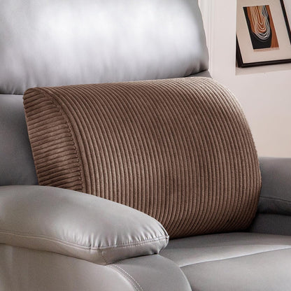 HIGOGOGO Lumbar Support Pillow for Recliner Chair/Accent Chair/Couch, Memory Foam Back Support Cushion for Elderly, Recliner Cushions for Back Rest, Pain Relief, Reading, Washable Cover, Brown