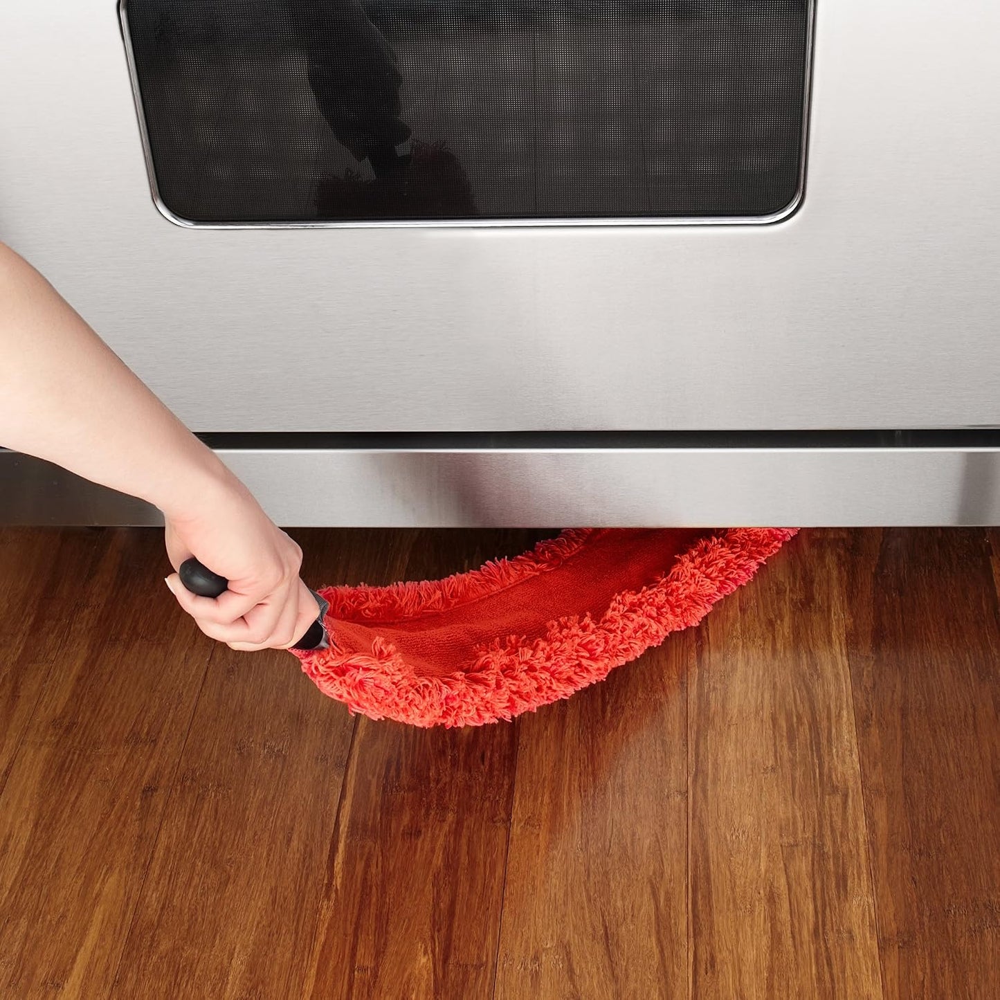 OXO Good Grips Under Appliance Microfiber Duster 4" x 1/2" x 33-1/2" h Orange