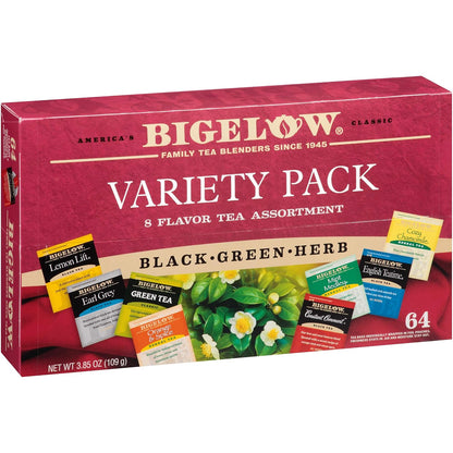 Bigelow Tea, Caffeine Free, 6 Flavor Herbal Tea Variety Pack, Pack of 6