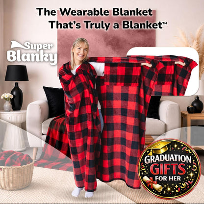Wearable Blankets for Women & Men, Graduation Day Gift for Her, Cozy Gifts for Women, Wife Birthday Gifts Ideas