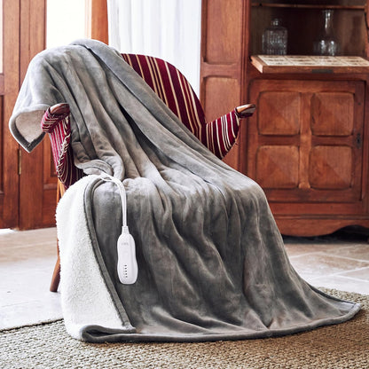 Heated Blanket 50x60”, 3 Hours Auto-Off Electric Blanket, Grey