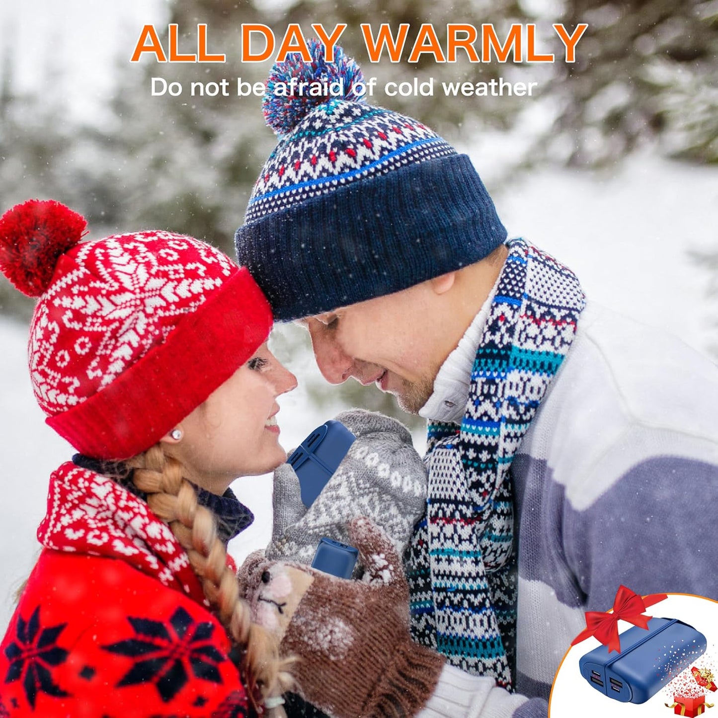 Hand Warmers Rechargeable 2 Pack,10000mAh Split-Magnetic Electric AI Handwarmer Power Bank,3 Levels, Camping,Hunting in Winter