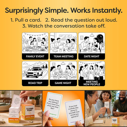 200 Fun Icebreaker Cards, Easy Small Talk Conversation Starters for Adults